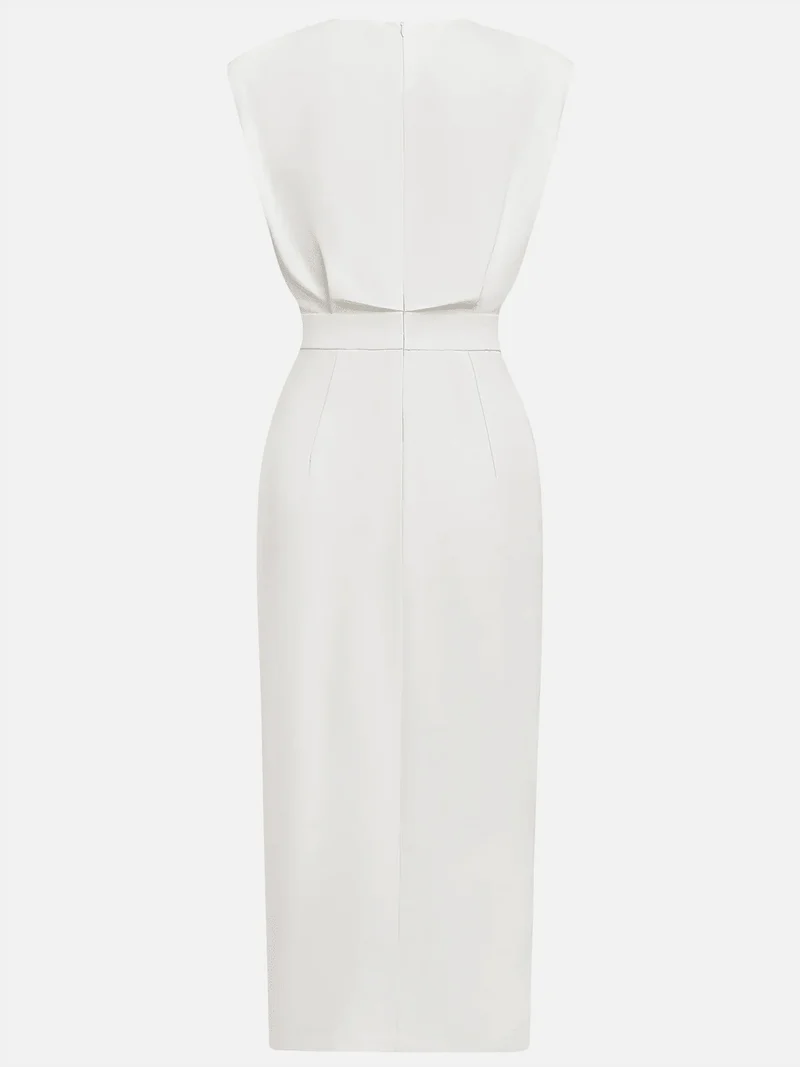 Robe Midi à Encolure Ronde pour Femmes