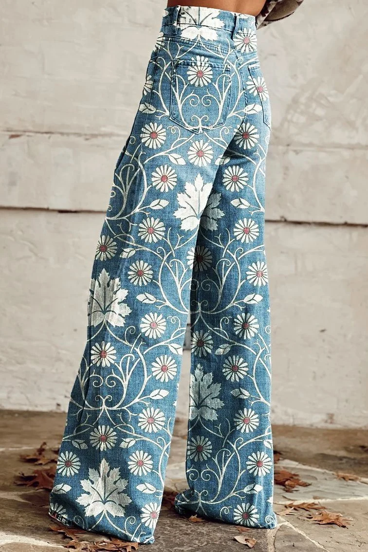 Pantalon Large Imprimé pour Femmes