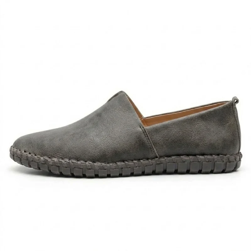 Mocassins en Cuir Artificiel pour Hommes Chaussures de Conduite Souples à Enfiler