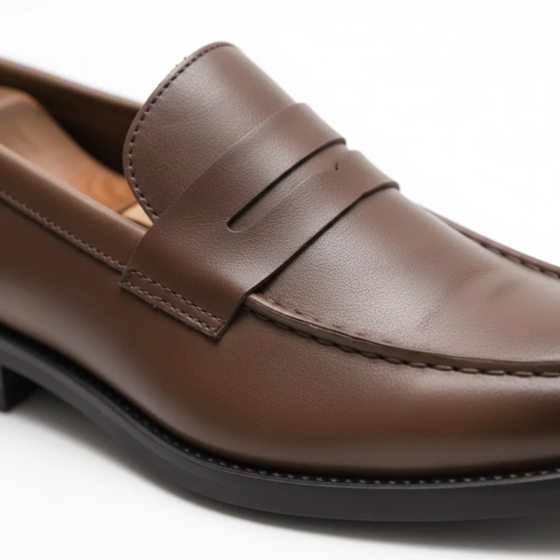 Mocassins en cuir pour homme chaussures habillées de bureau professionnelles sans lacets