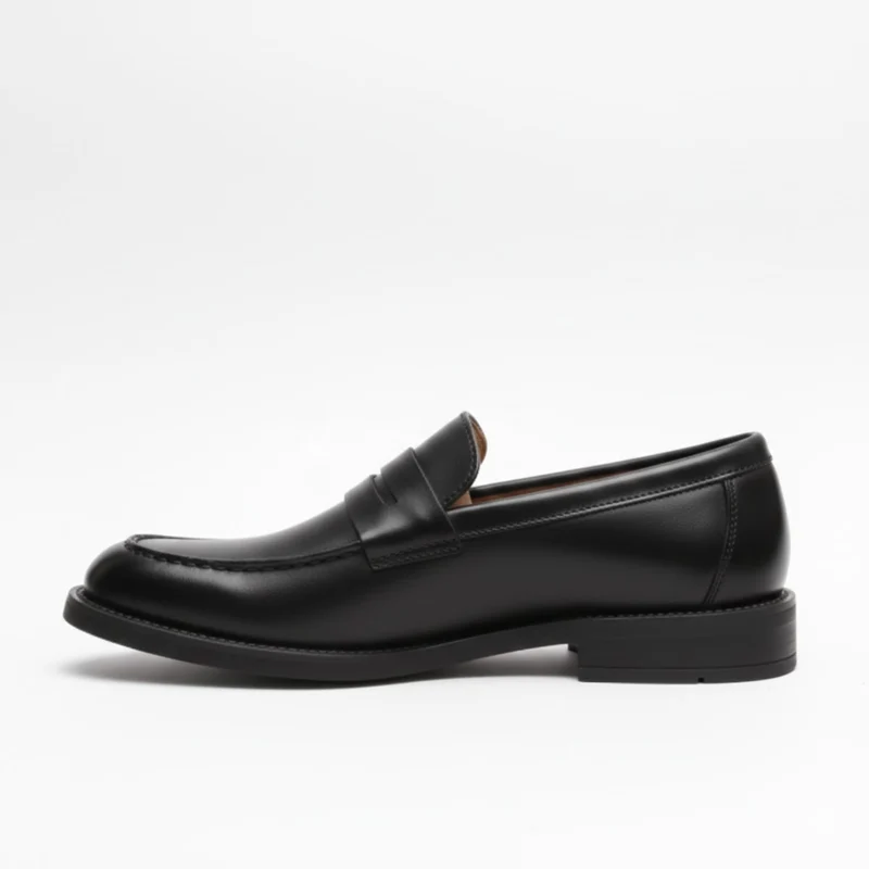 Mocassins en cuir pour homme chaussures habillées de bureau professionnelles sans lacets