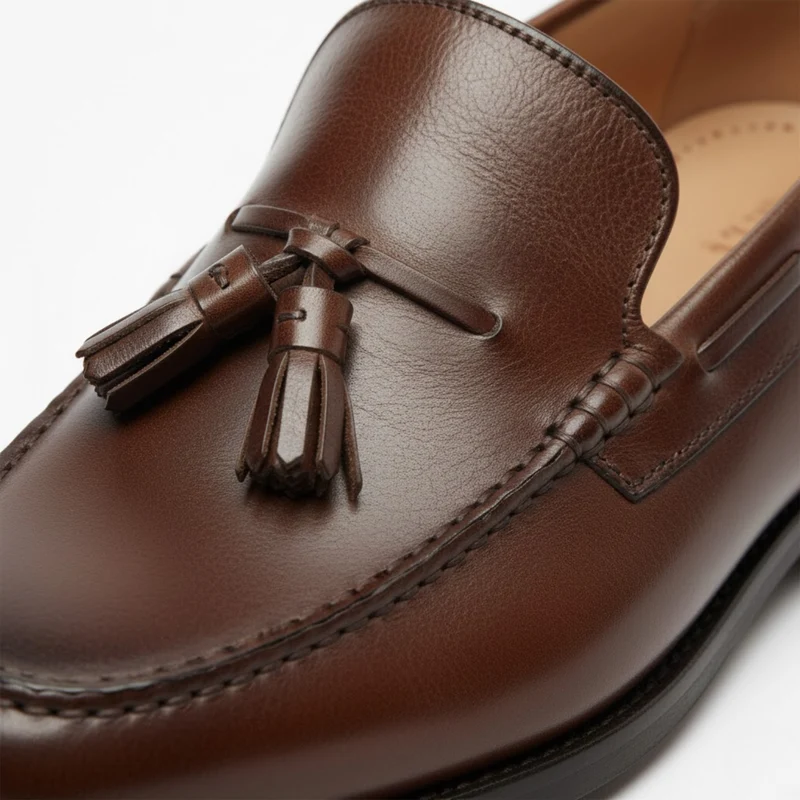 Mocassins à pampilles en cuir pour homme chaussures habillées de style britannique