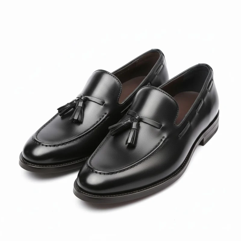 Mocassins à pampilles en cuir pour homme chaussures habillées de style britannique