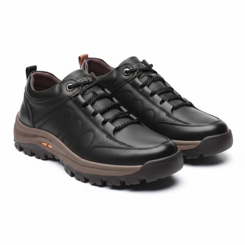 Chaussures de randonnée pour homme baskets de marche cuir extérieur antidérapantes