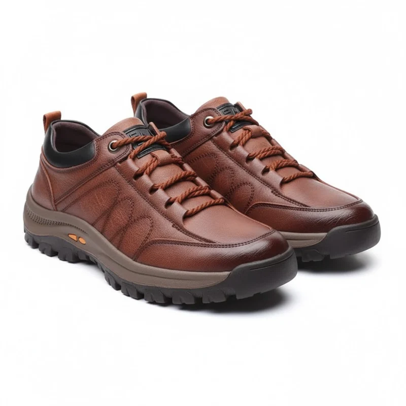 Chaussures de randonnée pour homme baskets de marche cuir extérieur antidérapantes