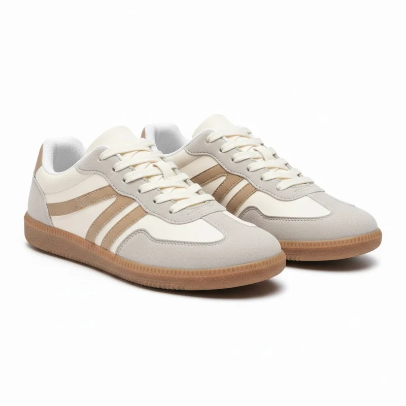 Baskets de ville pour femme à semelle plate et lacets chaussures de marche confort