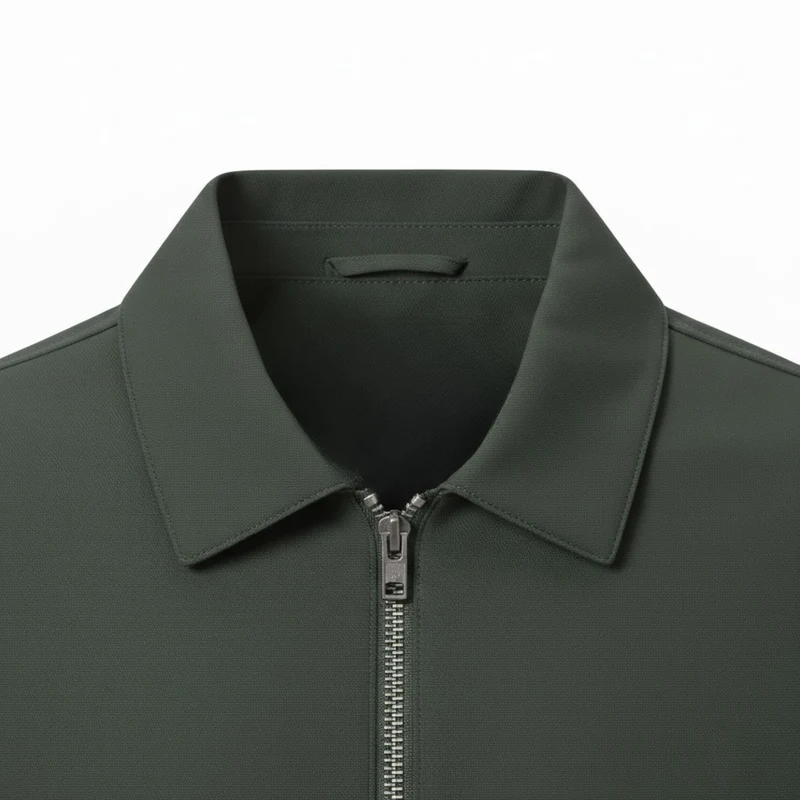 Veste de travail légère pour homme avec fermeture éclair et col chemise classique