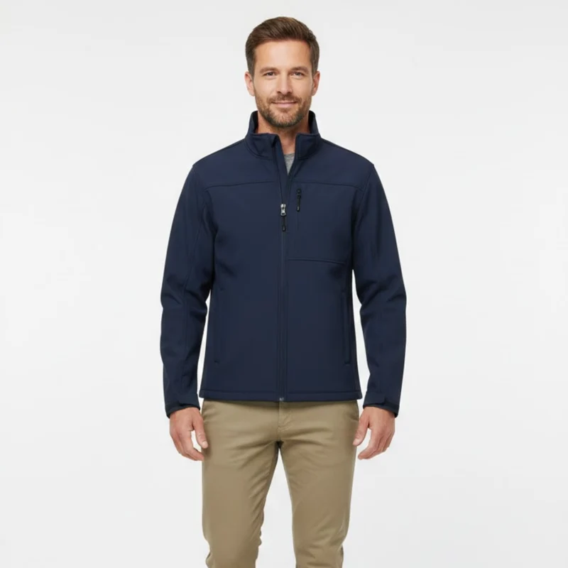 Veste de travail imperméable pour homme avec col montant et fermeture éclair