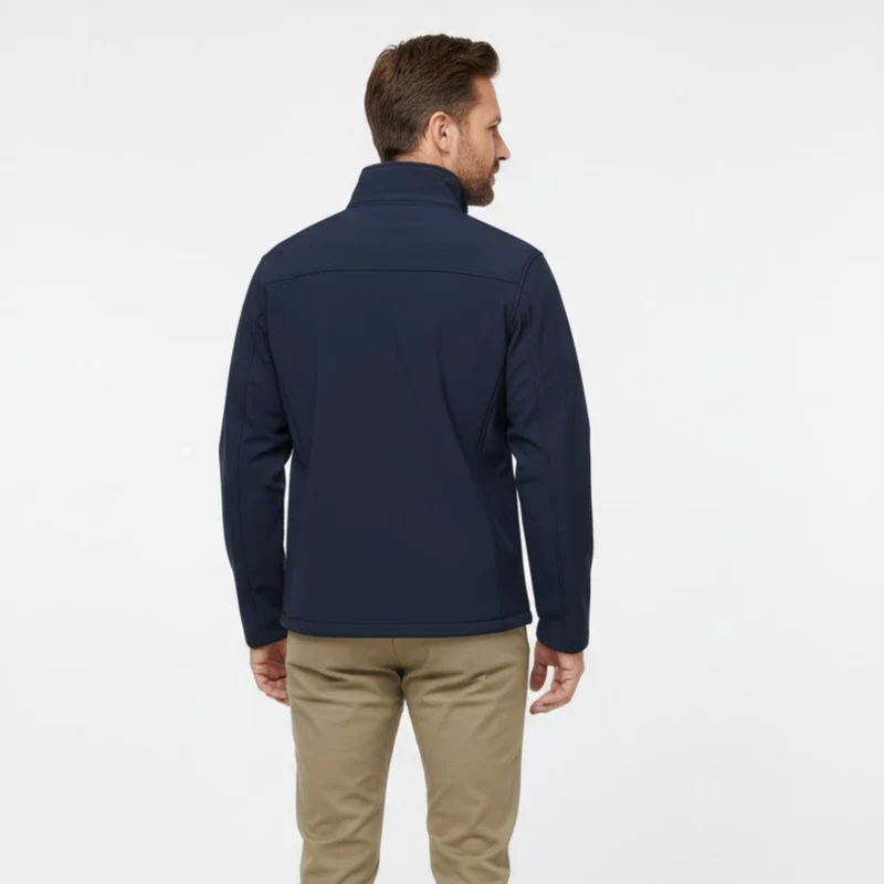 Veste de travail imperméable pour homme avec col montant et fermeture éclair
