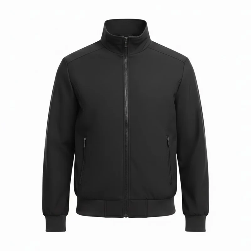 Veste bomber légère pour homme avec col montant et fermeture éclair coupe ajustée