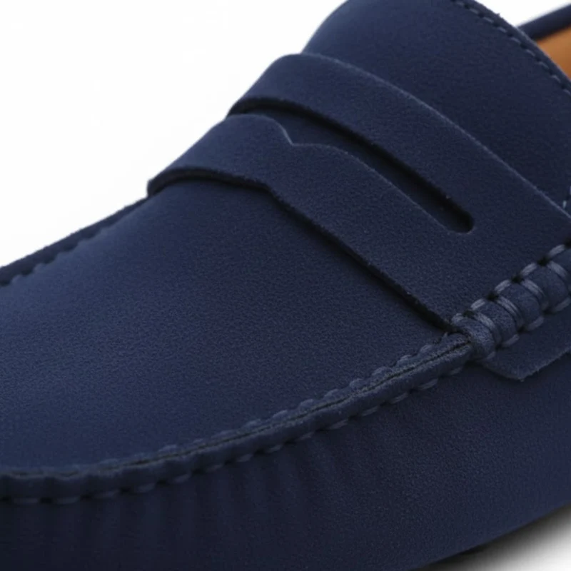 Mocassins en cuir véritable pour homme chaussures de conduite souples à enfiler