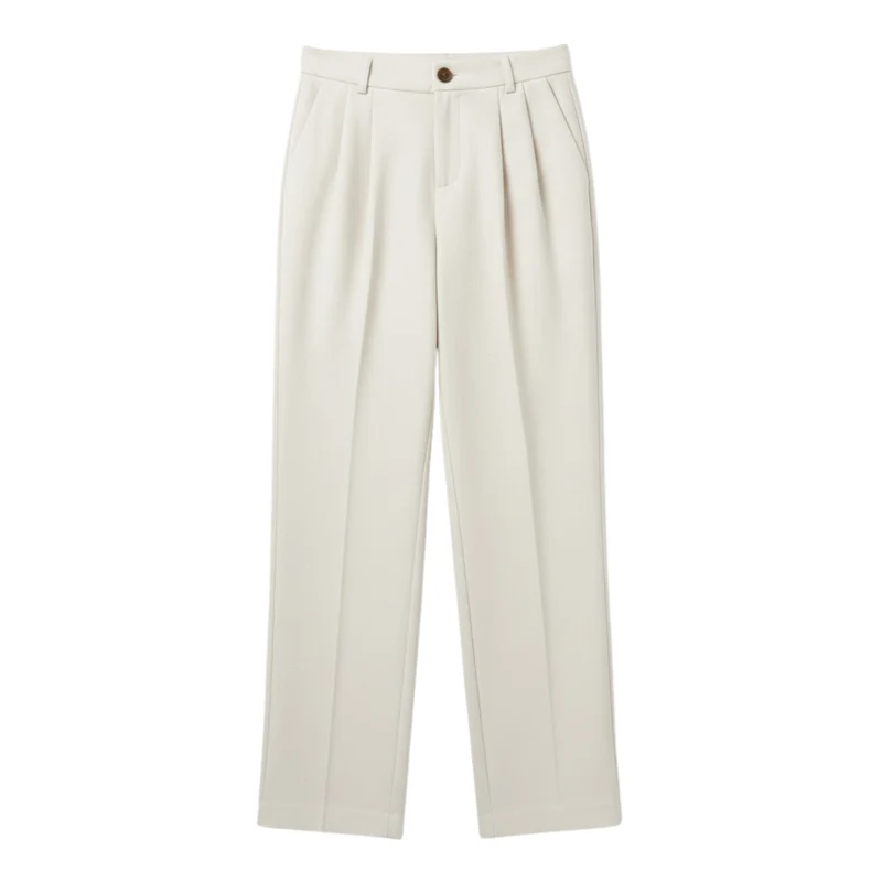 Pantalon large taille haute pour femme coupe ample bureau et décontracté