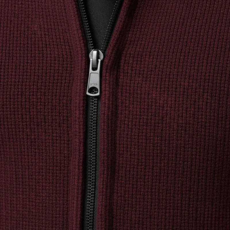 Gilet en maille sans manches avec fermeture éclair et col montant