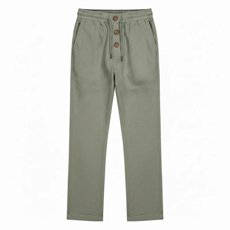 Pantalon de jogging en coton pour homme coupe droite avec cordon de serrage