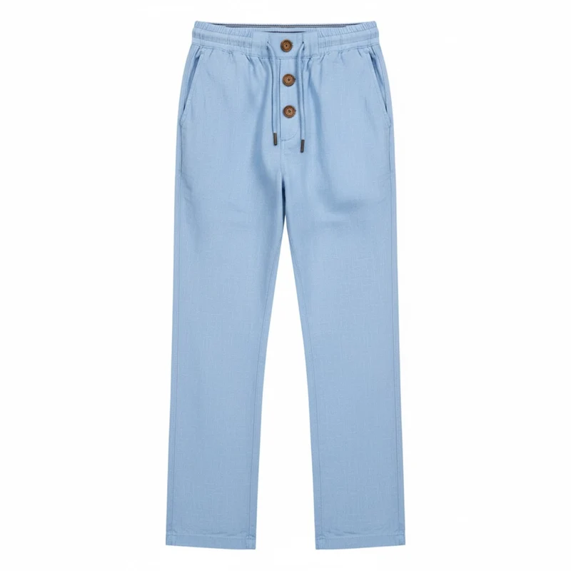 Pantalon de jogging en coton pour homme coupe droite avec cordon de serrage