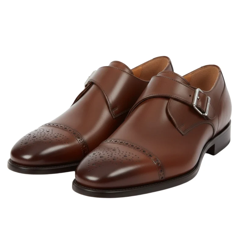Chaussures en Cuir Habillées Homme Oxford Business Carving Fashion Boucle Angleterre Chaussures Formelles Mengke