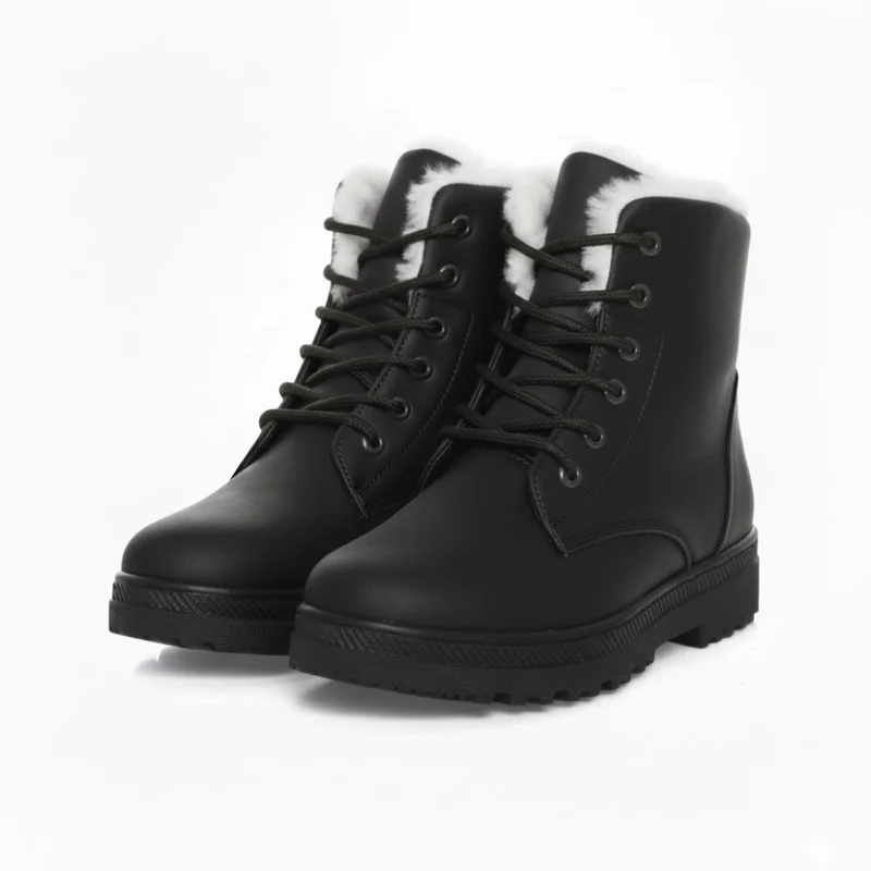 Bottines de Neige d’Hiver Crestar pour Femmes, Chaudes et Doublées de Fourrure