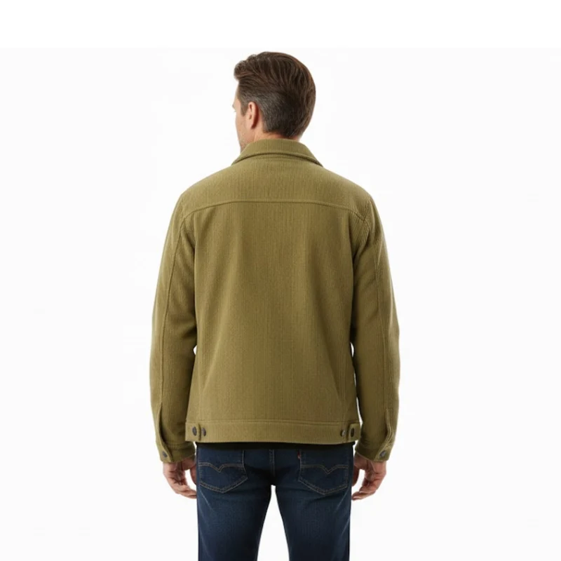 Veste Homme en Velours Côtelé avec Multiples Poches