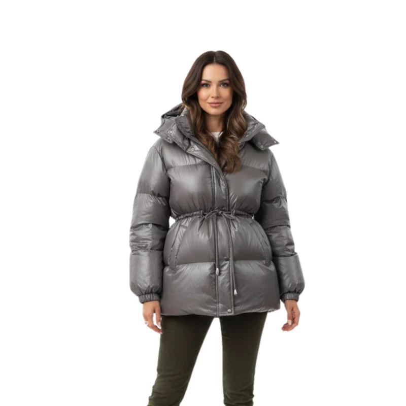 Veste Femme Chaude Épaissie en Coton avec Capuche Amovible