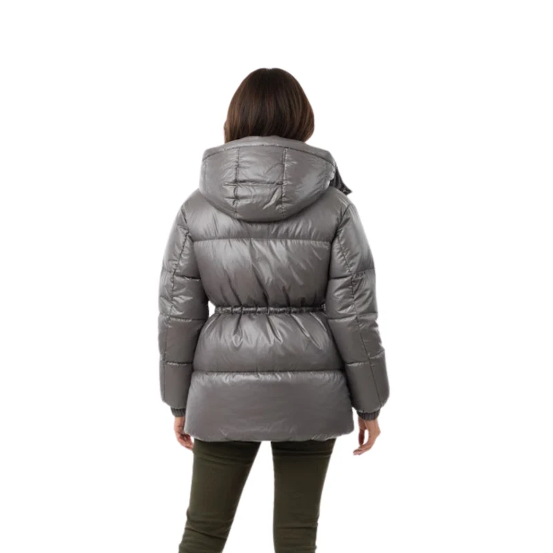 Veste Femme Chaude Épaissie en Coton avec Capuche Amovible