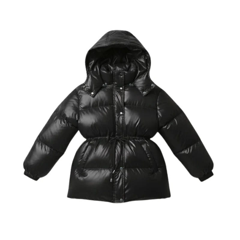 Veste Femme Chaude Épaissie en Coton avec Capuche Amovible