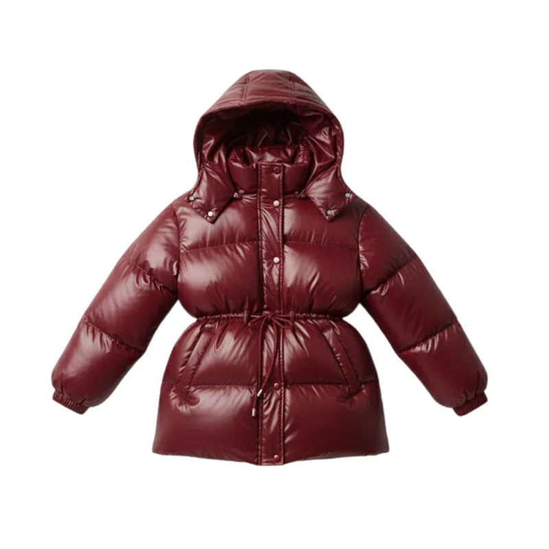 Veste Femme Chaude Épaissie en Coton avec Capuche Amovible