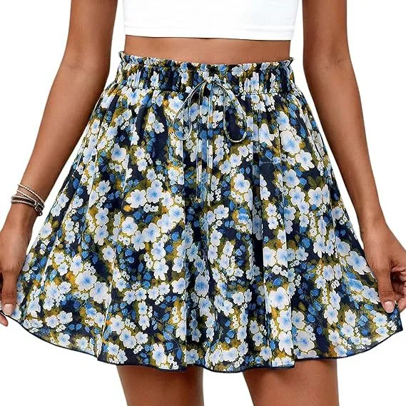Short Ample à Pois avec Taille Élastique pour Femme | Idéal pour l'Été