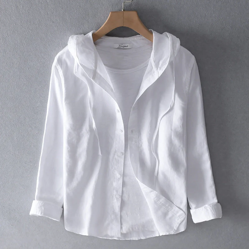 Blouse Longue en Lin avec Capuche pour Femme | Idéale pour le Printemps