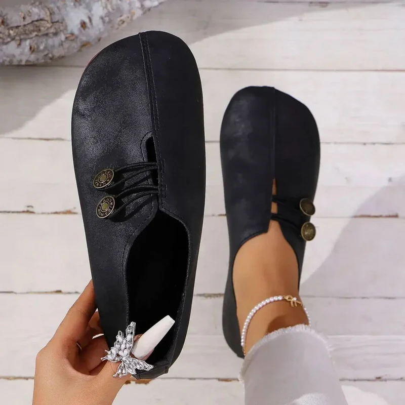 Chaussures Plates en Cuir Souple pour Femme | Idéales pour le Quotidien