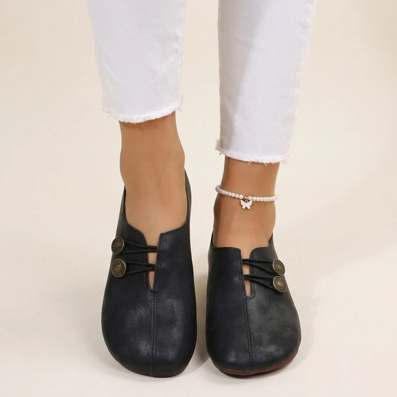 Chaussures Plates en Cuir Souple pour Femme | Idéales pour le Quotidien