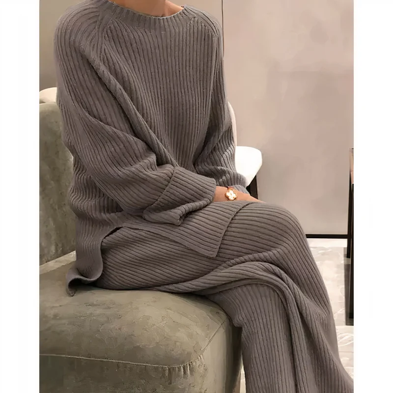 Ensemble en Tricot à Manches Longues pour Femme | Idéal pour le Quotidien