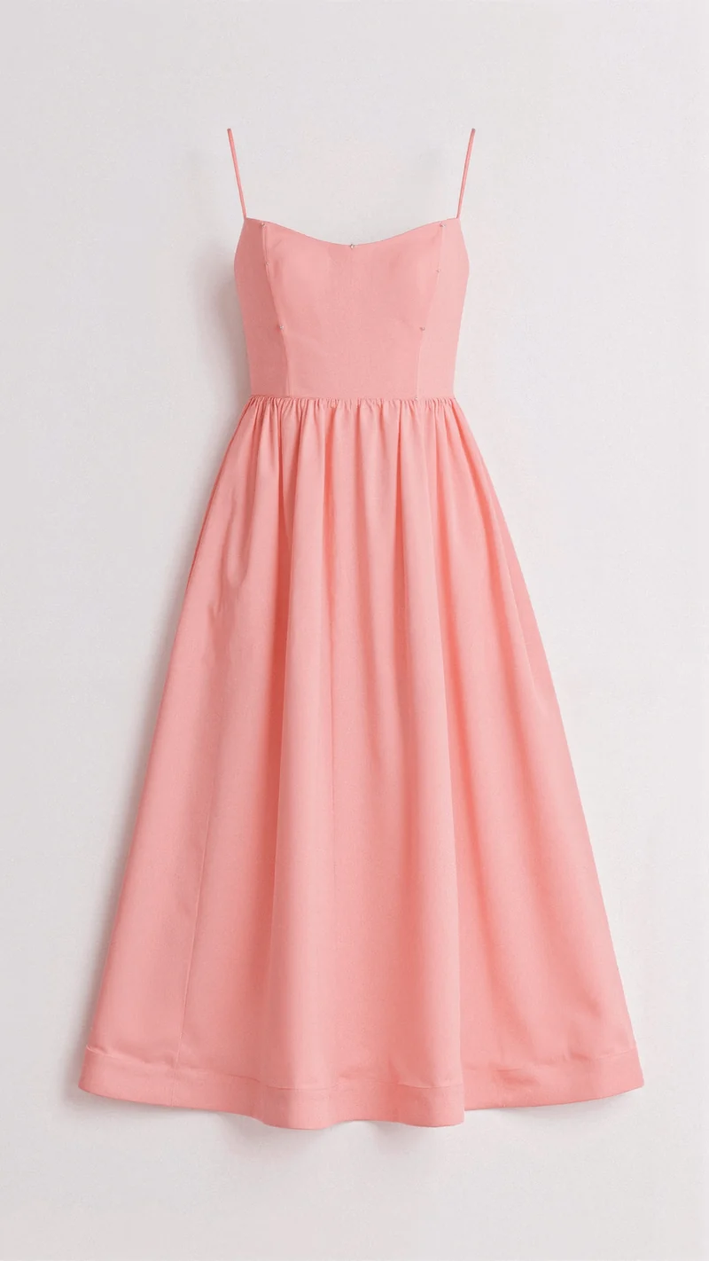 Robe Midi à Encolure Ascot et Coupe Évasée pour Femme | Idéale pour l'Été