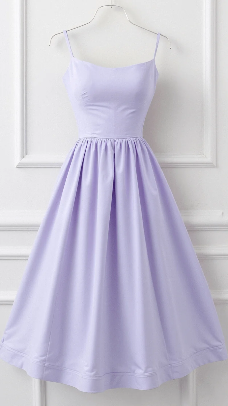 Robe Midi à Encolure Ascot et Coupe Évasée pour Femme | Idéale pour l'Été