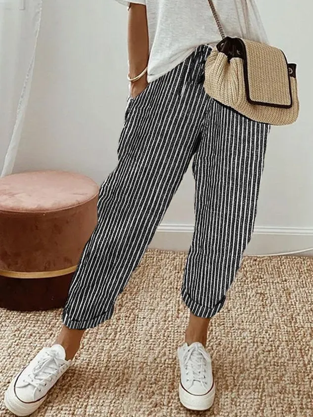 Pantalon Décontracté en Lin pour Femme | Idéal pour le Quotidien