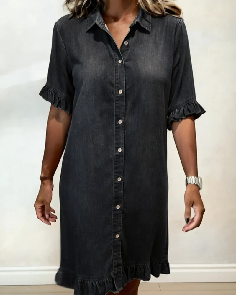 Robe en Denim avec Boutons pour Femme | Idéale pour le Quotidien