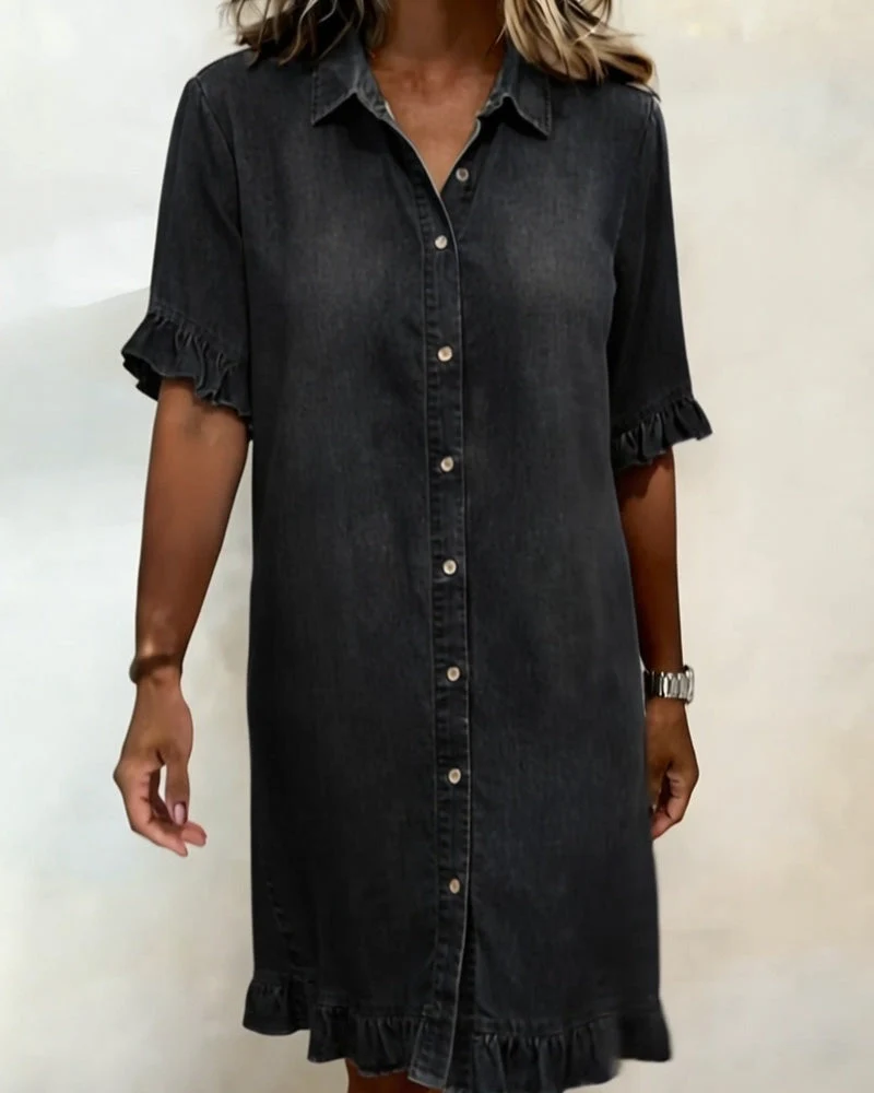 Robe en Denim avec Boutons pour Femme | Idéale pour le Quotidien