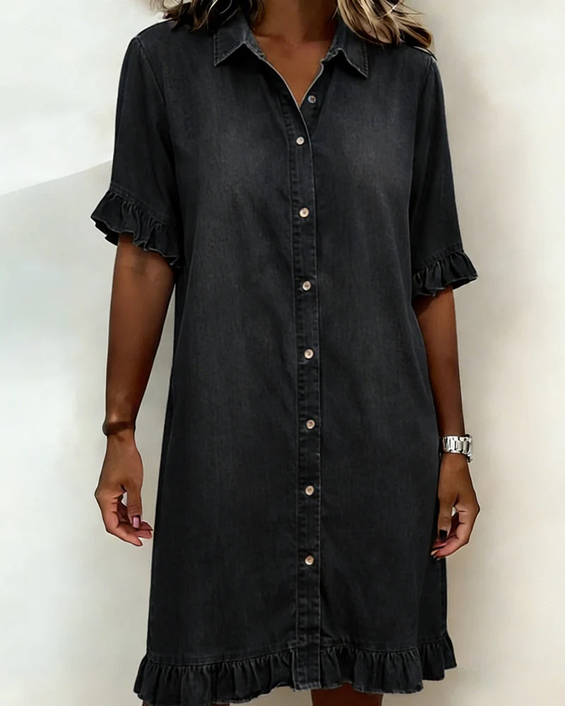 Robe en Denim avec Boutons pour Femme | Idéale pour le Quotidien