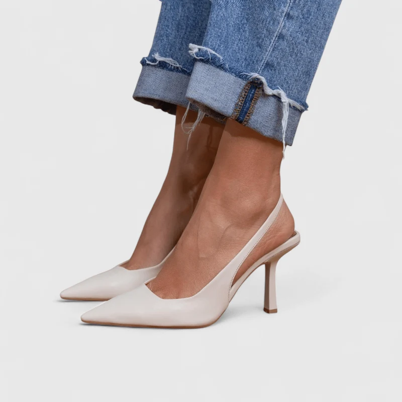 Escarpins Slingback Femme À Talon Aiguille Et Bout Pointu