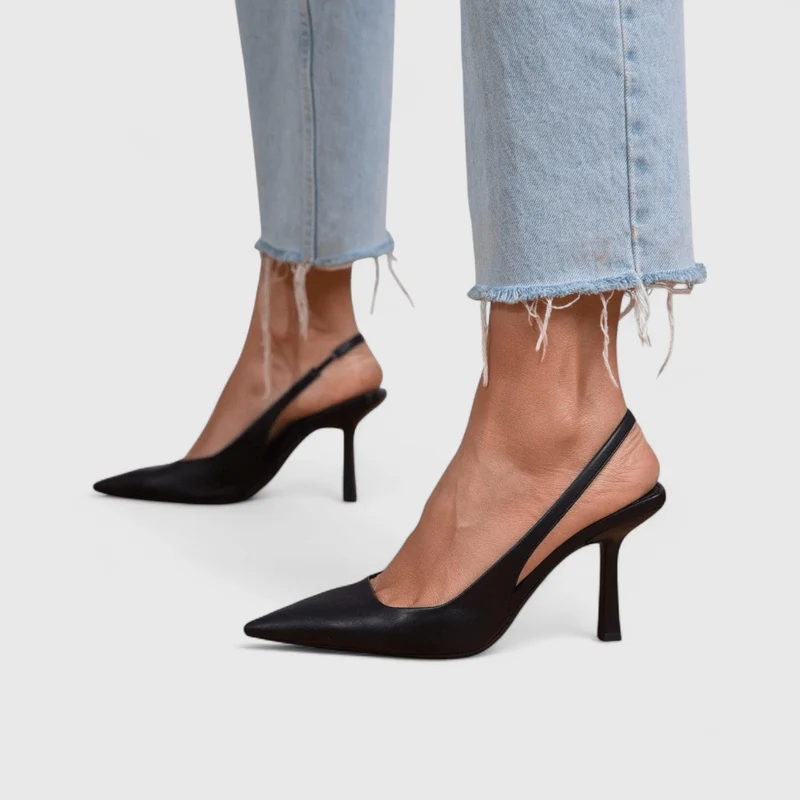 Escarpins Slingback Femme À Talon Aiguille Et Bout Pointu
