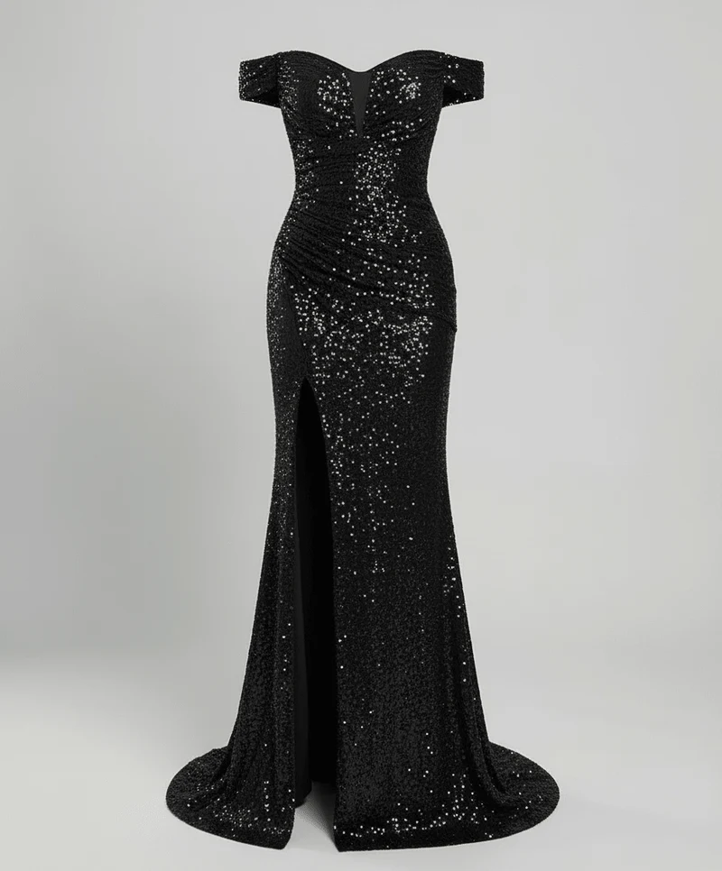 Robe de Soirée à Paillettes et Fente pour Femme | Idéale pour les Sorties