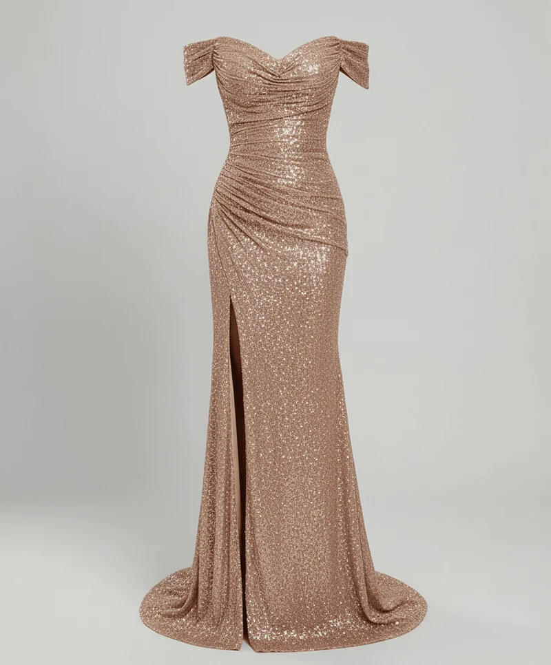 Robe de Soirée à Paillettes et Fente pour Femme | Idéale pour les Sorties
