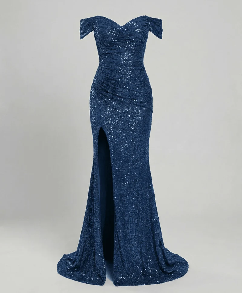 Robe de Soirée à Paillettes et Fente pour Femme | Idéale pour les Sorties