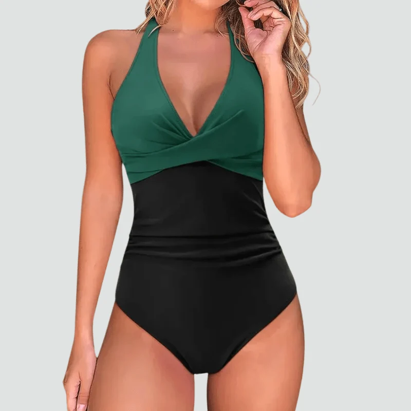 Maillot de Bain Une Pièce Sculptant Décolleté en V pour Femme | Idéale pour l'Été