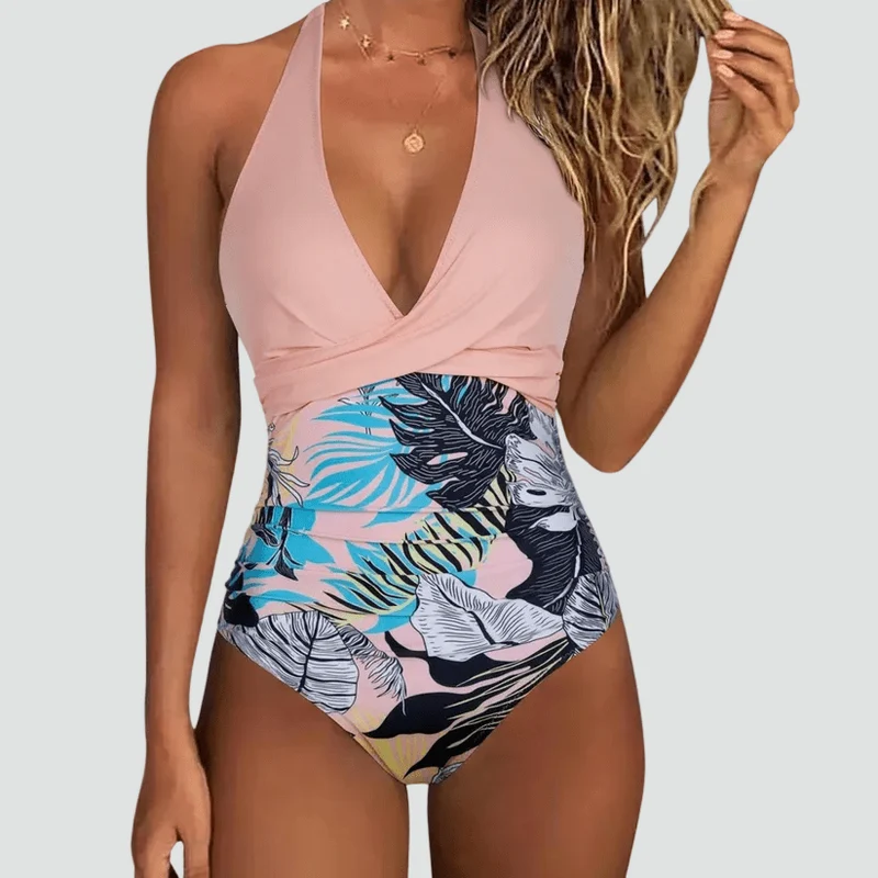 Maillot de Bain Une Pièce Sculptant Décolleté en V pour Femme | Idéale pour l'Été