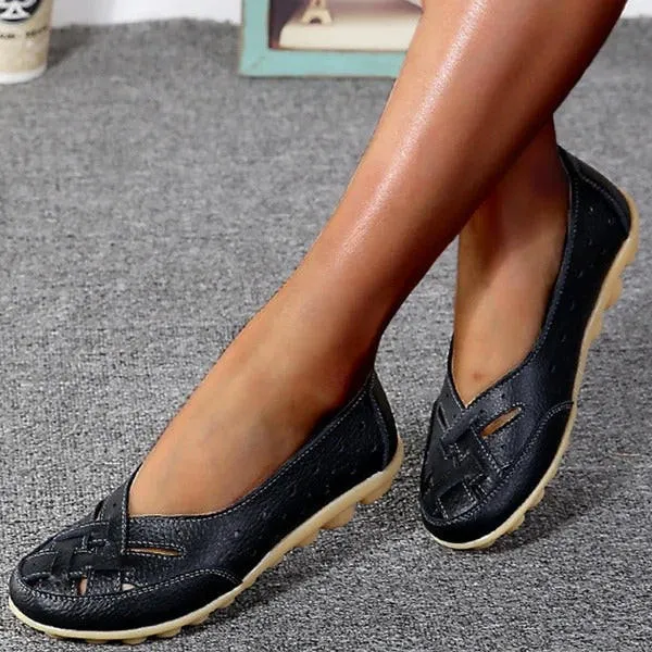 Ballerines En Cuir Microfibre Confortables Pour Femme | Idéales pour le Quotidien