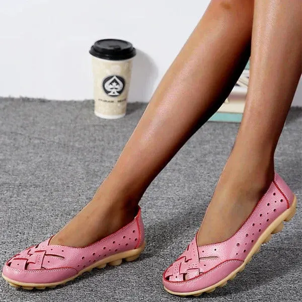 Ballerines En Cuir Microfibre Confortables Pour Femme | Idéales pour le Quotidien