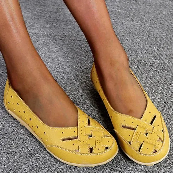 Ballerines En Cuir Microfibre Confortables Pour Femme | Idéales pour le Quotidien