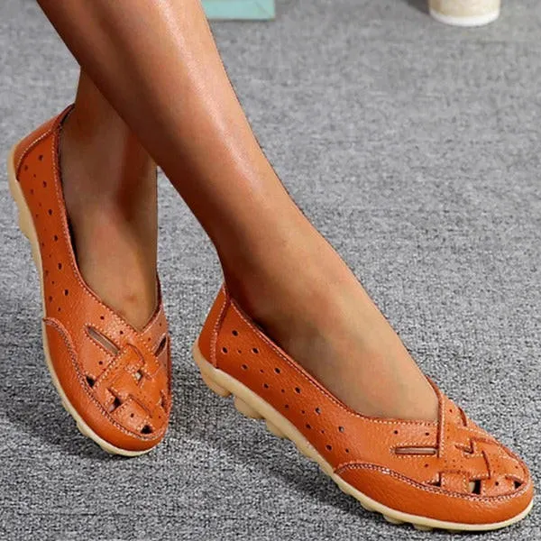 Ballerines En Cuir Microfibre Confortables Pour Femme | Idéales pour le Quotidien