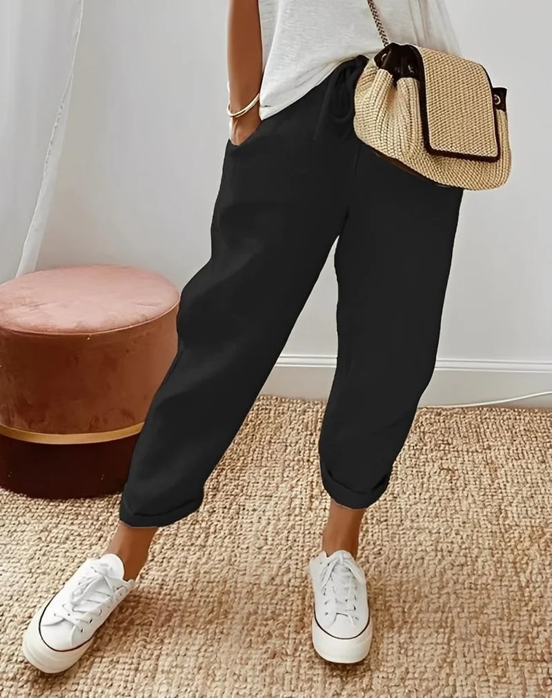 Pantalon Décontracté en Lin pour Femme | Idéal pour l'Été