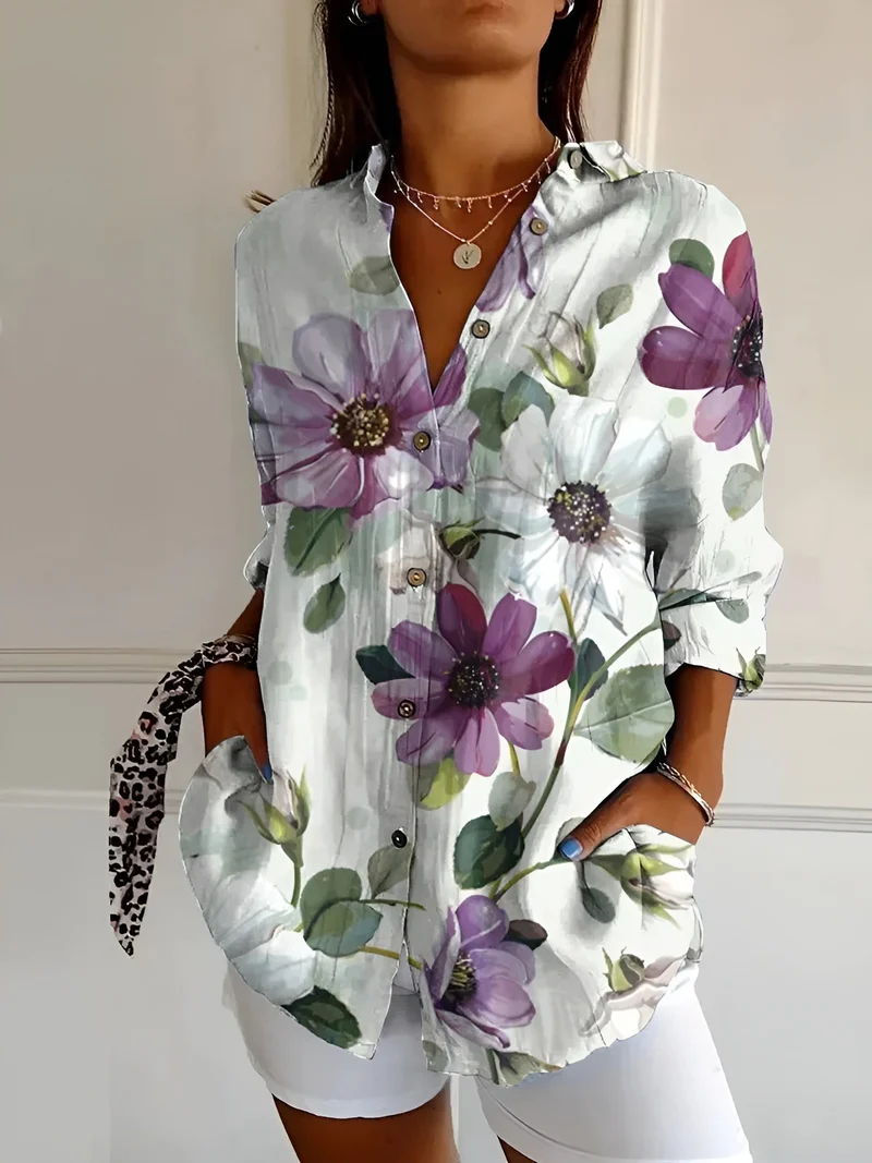 Chemise Longue Imprimée pour Femme | Idéale pour le Quotidien